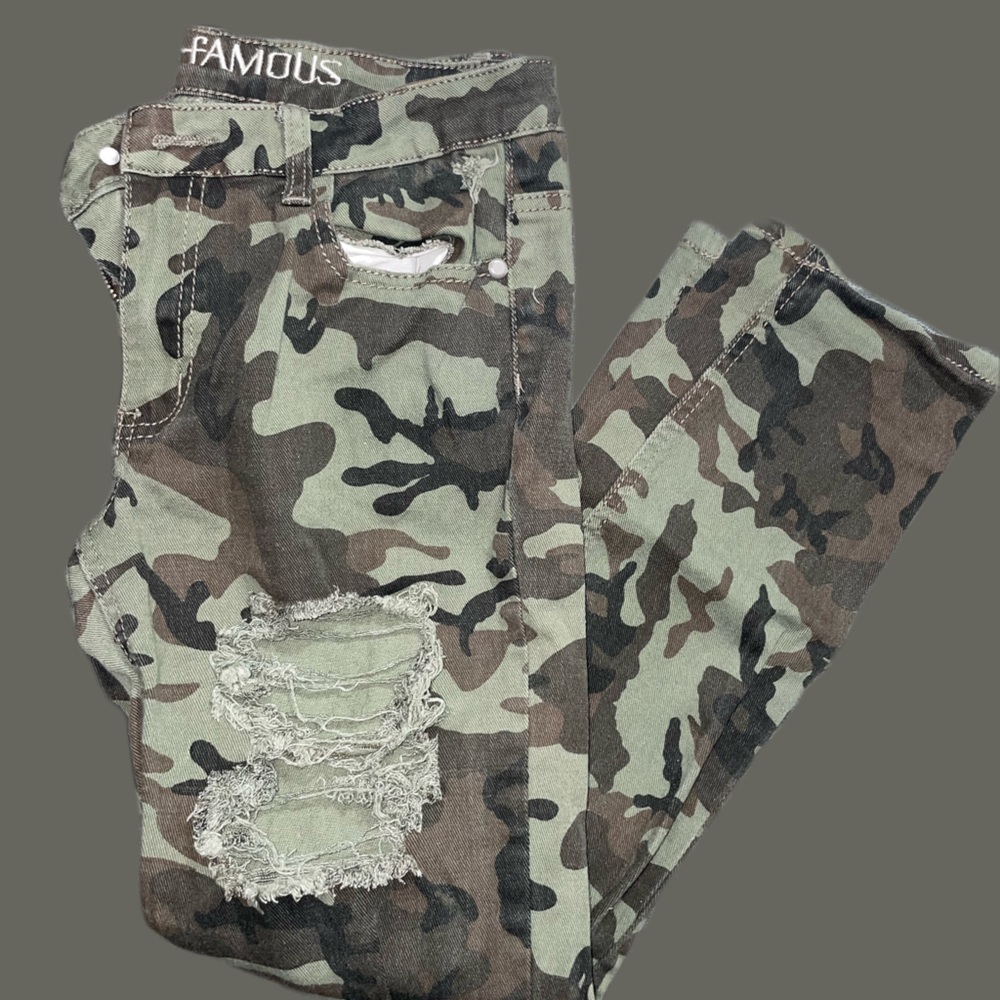 Camo Ripped Jeans